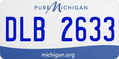 MI license plate DLB2633