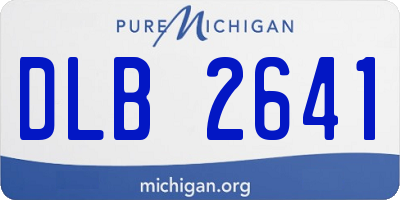MI license plate DLB2641