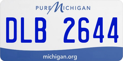 MI license plate DLB2644