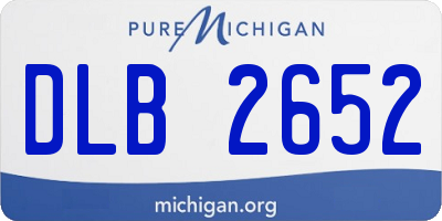 MI license plate DLB2652