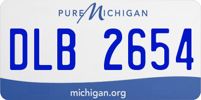 MI license plate DLB2654