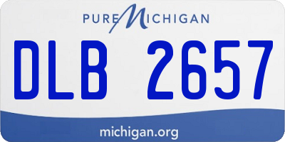 MI license plate DLB2657