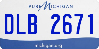 MI license plate DLB2671