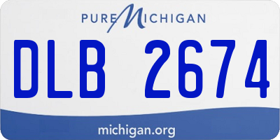 MI license plate DLB2674