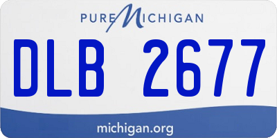 MI license plate DLB2677