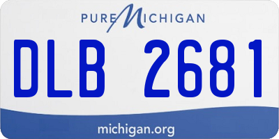 MI license plate DLB2681