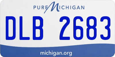MI license plate DLB2683