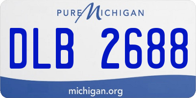 MI license plate DLB2688