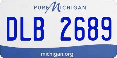 MI license plate DLB2689