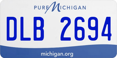 MI license plate DLB2694