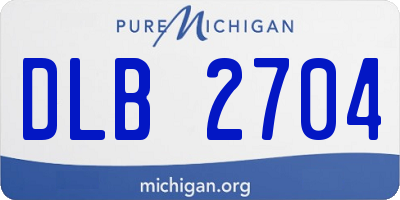 MI license plate DLB2704