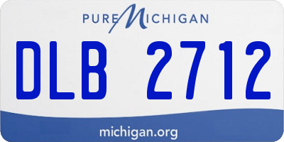 MI license plate DLB2712