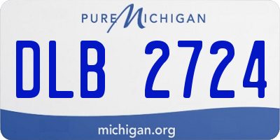 MI license plate DLB2724
