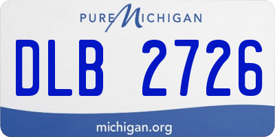 MI license plate DLB2726