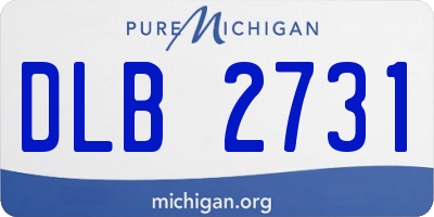 MI license plate DLB2731