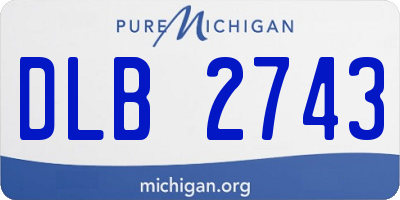 MI license plate DLB2743