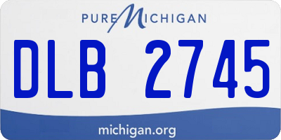 MI license plate DLB2745
