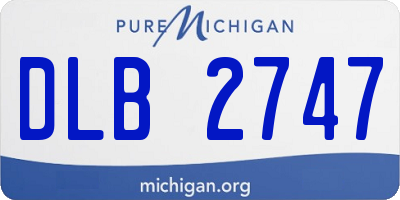 MI license plate DLB2747