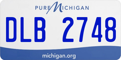 MI license plate DLB2748