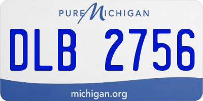 MI license plate DLB2756