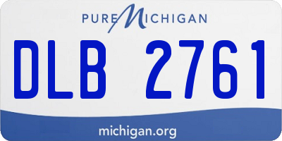 MI license plate DLB2761