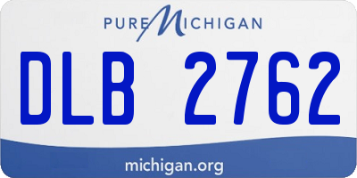 MI license plate DLB2762