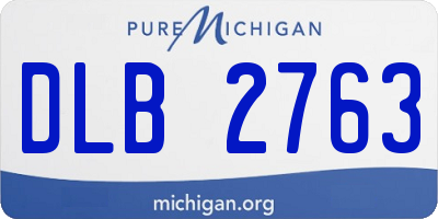 MI license plate DLB2763