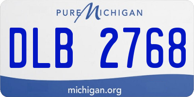 MI license plate DLB2768