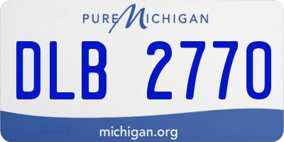 MI license plate DLB2770