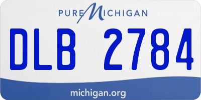 MI license plate DLB2784