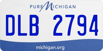 MI license plate DLB2794