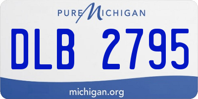 MI license plate DLB2795