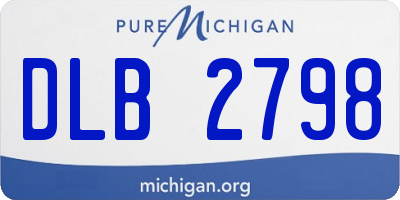 MI license plate DLB2798