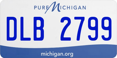 MI license plate DLB2799