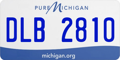 MI license plate DLB2810