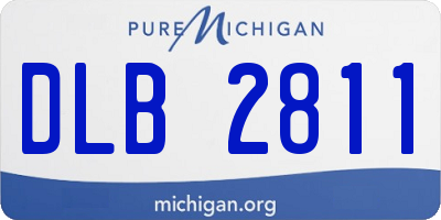MI license plate DLB2811