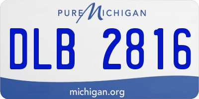 MI license plate DLB2816