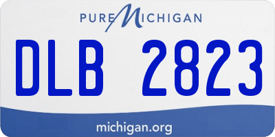 MI license plate DLB2823