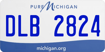 MI license plate DLB2824