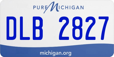 MI license plate DLB2827