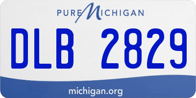 MI license plate DLB2829