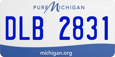 MI license plate DLB2831
