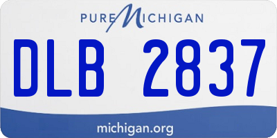 MI license plate DLB2837