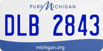 MI license plate DLB2843