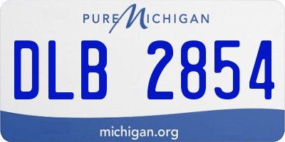 MI license plate DLB2854