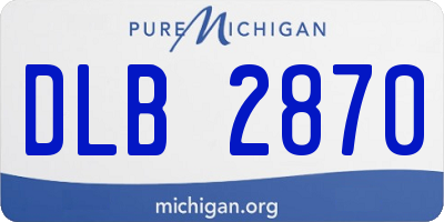 MI license plate DLB2870
