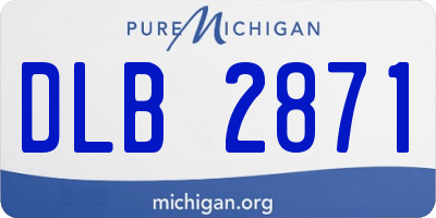 MI license plate DLB2871