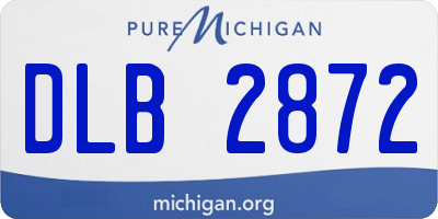 MI license plate DLB2872