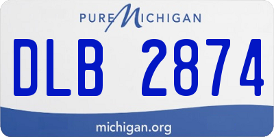 MI license plate DLB2874