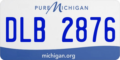 MI license plate DLB2876
